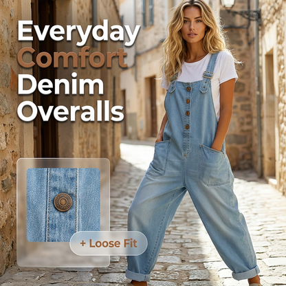 🔥Women's Casual Baggy Denim Overalls with Pockets