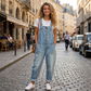 🔥Women's Casual Baggy Denim Overalls with Pockets