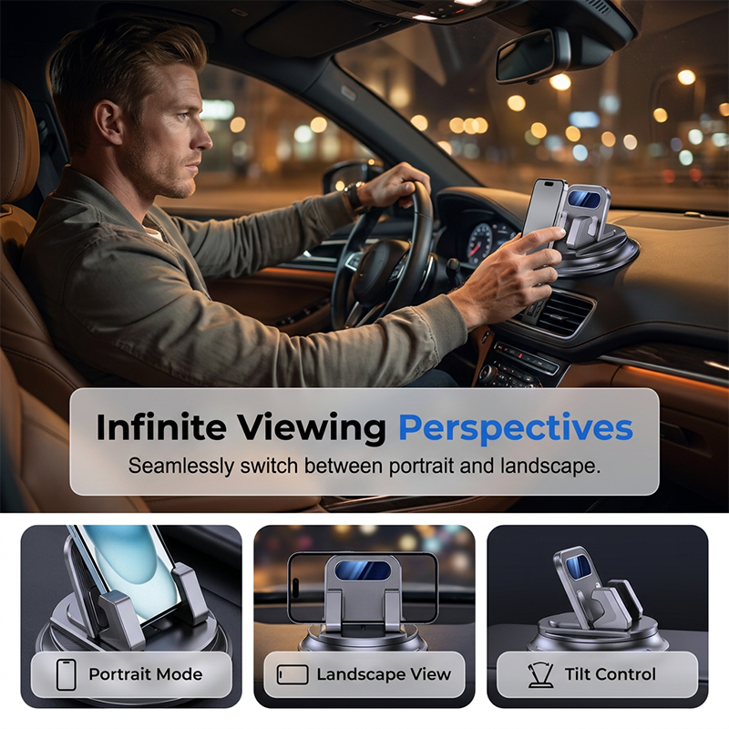 📱Rotating Dashboard Car Phone Holder – Secure, 360°, Easy Install 🔧