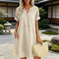 👗Women's V-Neck Tunic Dress – Relaxed Fit, Pockets & Breathable