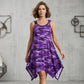👗✨ Sleeveless Camouflage Dress – Asymmetrical Hem, Edgy Style, Unique
