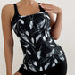 👙 Printed Two-Piece Swimsuit – Tummy Control, 4-Way Stretch, Sun Protection 🌊