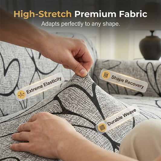 🛋️High-Stretch Sofa Slipcover – Ruffled Hem & Full Protection