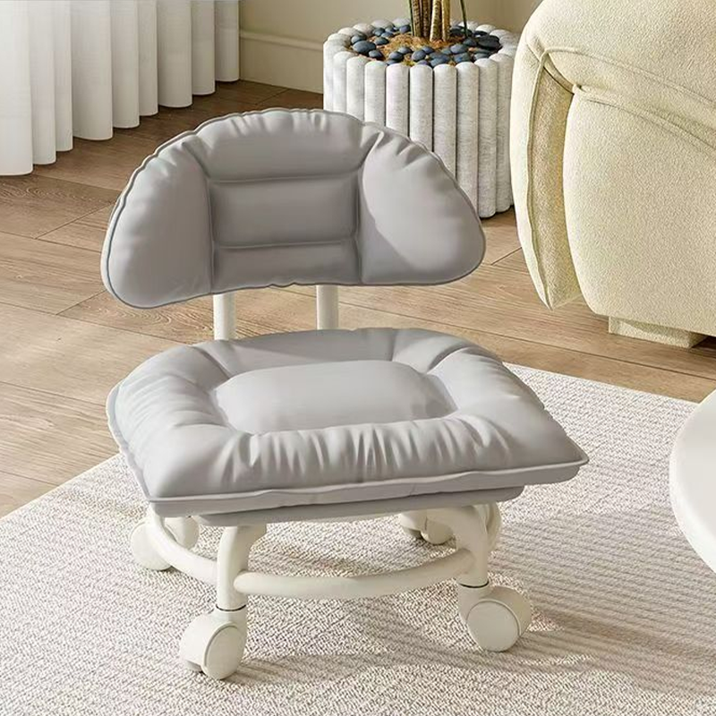 🪑 Rolling Low Stool with Backrest – Padded seat & silent casters – comfortable and mobile 🛠️