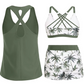 ✨Women's 3-Piece Swimsuit Tankini Set with Shorts