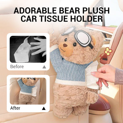 ✨Adorable Bear Plush Car Tissue Holder