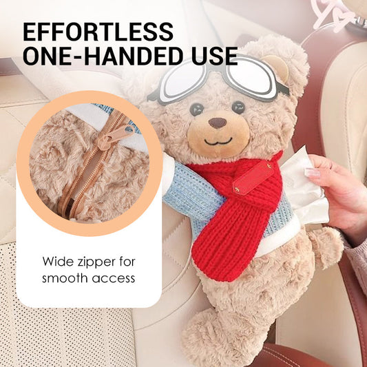 ✨Adorable Bear Plush Car Tissue Holder