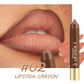 Long-Lasting Matte Lip Crayon for Women | 2-in-1 Liner & Lipstick | Hydrating & Non-Drying | Precision Triangular Tip | 6 Colors ✨