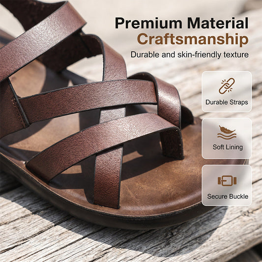 Men Roman Sandals Summer Casual Soft Sole Beach Shoes