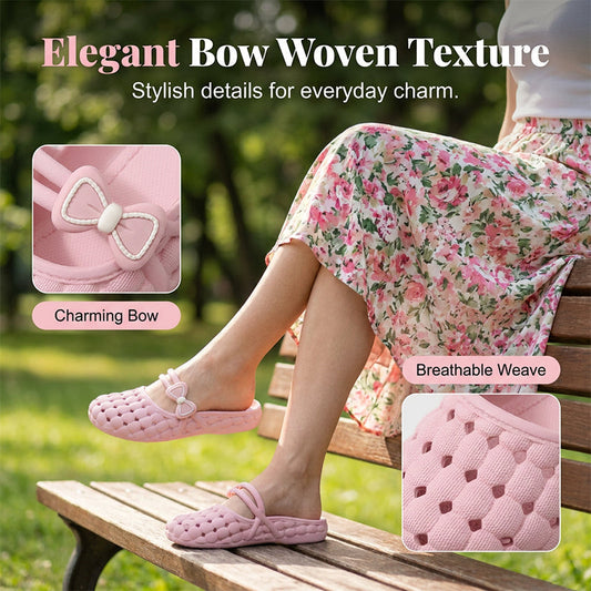 👡 Breathable Bow Mules – Cloud-Soft Slip-Ons ☁️