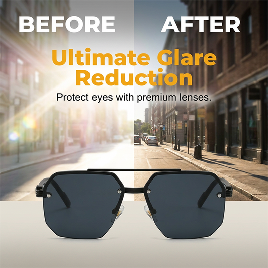 🔥 Pro-Favorite Men's Stylish Geometric Polygon Sunglasses – Metal & PC Frame – UV400 Protection 🕶️