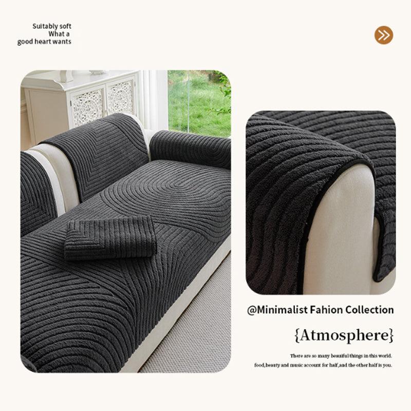 Velvet Sofa Cover – Cloud-Soft Warmth, Zero Slide ✨
