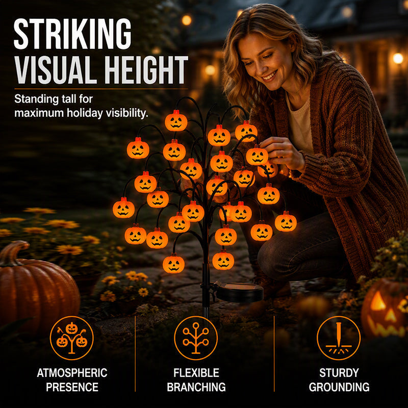 🎃🦇 43% OFF!👻Waterproof Halloween Pumpkin Solar Branch Lights