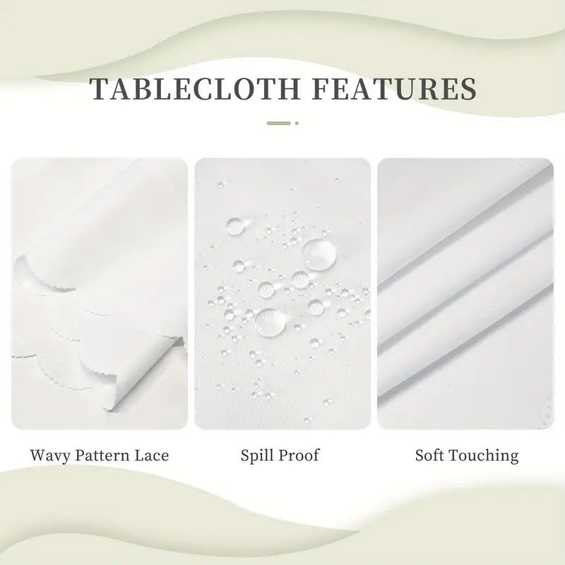 🐓 Farmhouse Rooster Tablecloth – Red Buffalo Plaid Chicken Table Cover, Spill Proof & Scalloped Lace Edge ✨