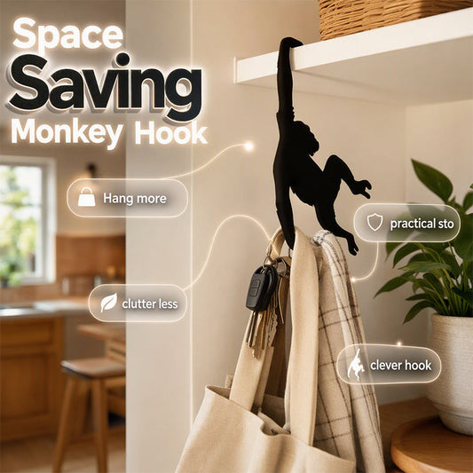 🐒 Monkey Shaped Banana Hook – Hang Fruit, Keys & Bags – Playful Storage with Personality! ✨