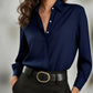 ✨ Silky Sheen, Elegant Everyday Drape | Women's Satin Button-Down Shirt