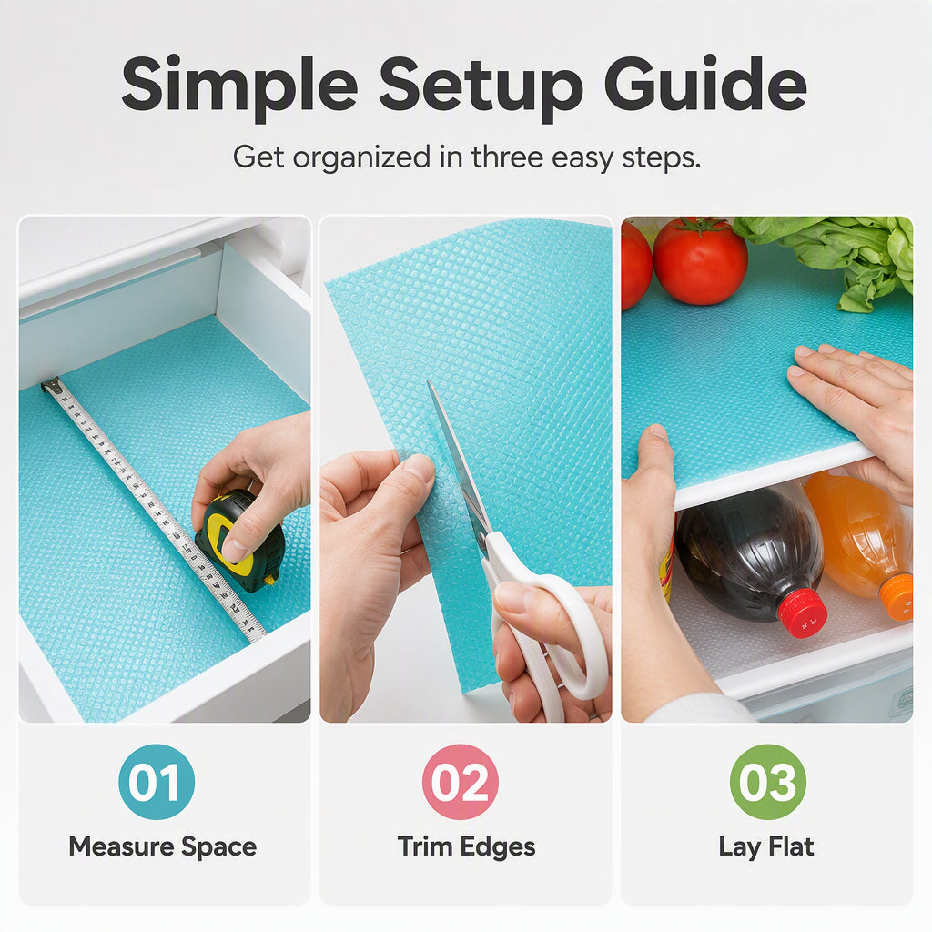 🧊 Waterproof Fridge Shelf Liners – Non-slip, easy-clean & food-safe – Keeps fridge shelves fresh & organized ✨