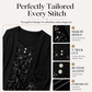 ✨👚Mock Layered Top with Sequin Detail – Eye-Catching Shine & Versatile Wear for Any Occasion