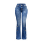 💃Women High Waisted Distressed Flare Jeans