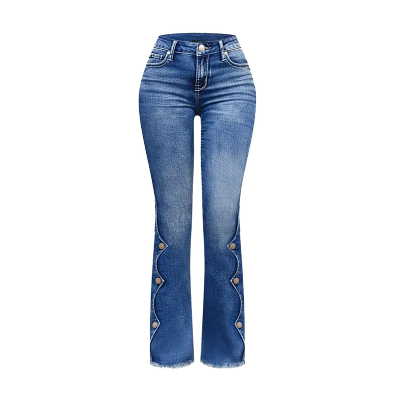 💃Women High Waisted Distressed Flare Jeans