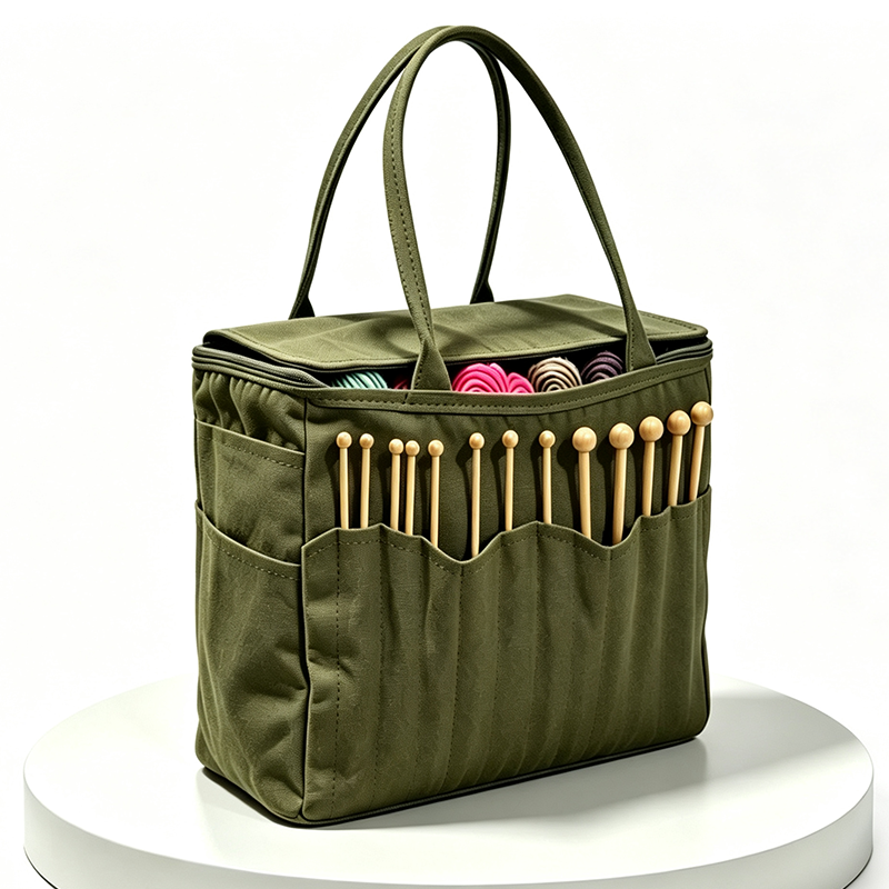 💞🔥Canvas Yarn Storage Bag with Needle Pockets
