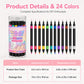 🎁24 Colors Dual Ended Nail Art Pens Set