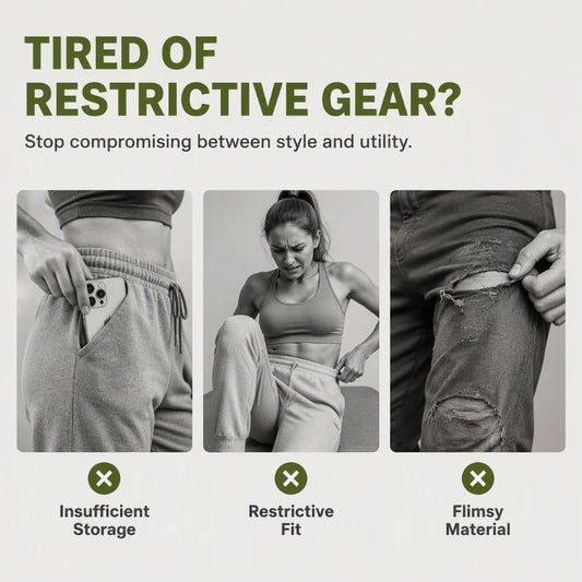 💥 More Pockets, More Freedom | Women's Stretch High-Waist Cargo Joggers