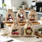 🎄 Christmas Drawstring Gift Bags‑Santa & Reindeer Polyester Pouches 🎁