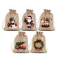🎄 Christmas Drawstring Gift Bags‑Santa & Reindeer Polyester Pouches 🎁