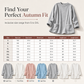 🍂Limited-Time Offer ☁️Women's Warm Crew Neck Long Sleeve Top