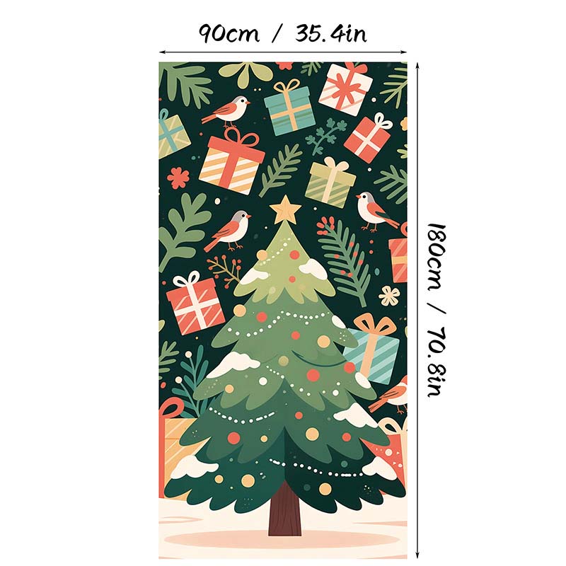 Christmas Door Cover For Instant Holiday Decor