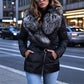 🖤Black Friday Sale🖤❄️Women's Padded Jacket with Faux Fur Collar