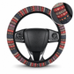 Universal 38cm Ringless Silk Steering Wheel Cover Printed Breathable Car Wheel Protector for All Seasons