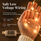 LED Christmas Icicle String Lights USB Powered Star and Christmas Tree Ring Hanging Lights for Holiday Window Decoration