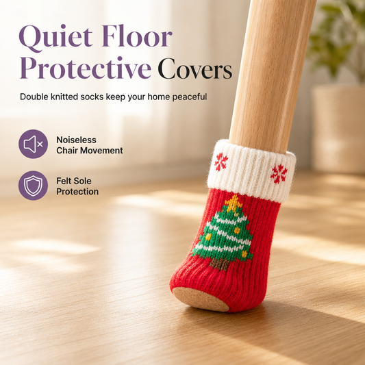 🎄 🪑 Christmas Chair Leg Covers – Felt pads, non-slip & 4-piece set ✨