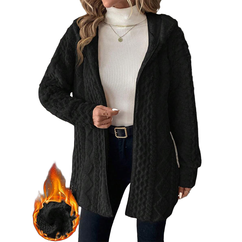 ✨Women’s Casual Plush Hooded Jacket