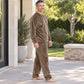 🌙 All-Night Warmth, Soft Velvet Feel | Men's Cozy Thermal Velvet Pajama Set🔥
