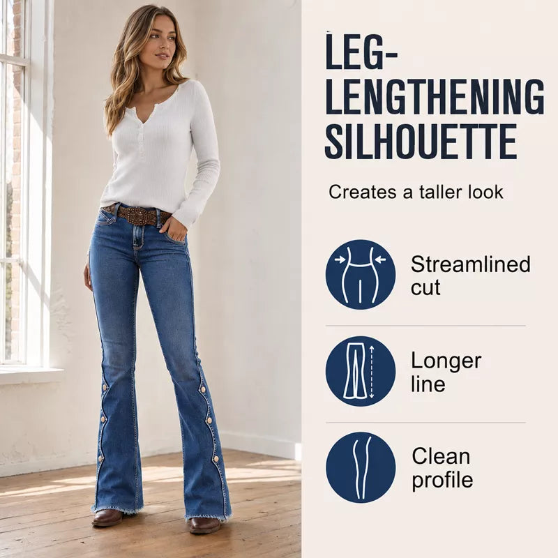 💃Women High Waisted Distressed Flare Jeans